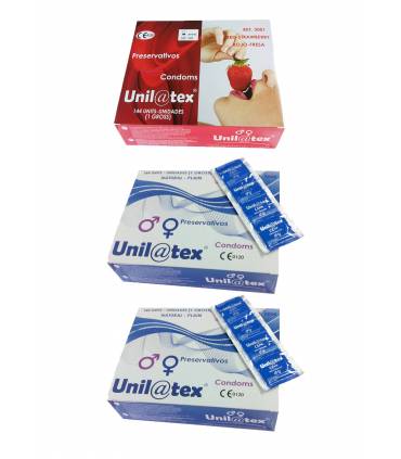 Oferta Condones Unilatex 3 cajas de 144 unidades cada una