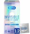Condón Durex Invisible Extra Lubricado 12 Uds.