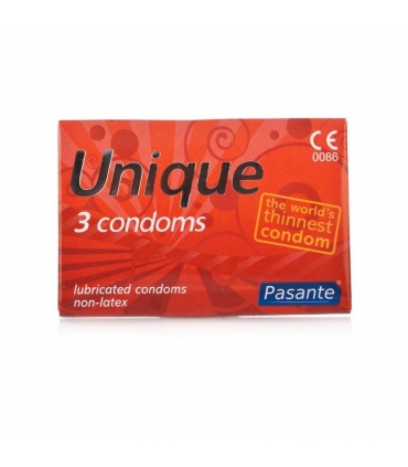 Preservativo Pasante sin látex Unique 3 Uds.
