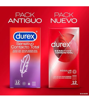 Condón Durex Sensitivo Contacto Total 12 Uds. nuevo pack