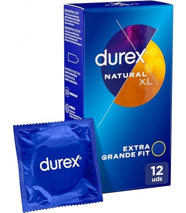 Condón Durex Natural XL 12 Unidades nuevo pack