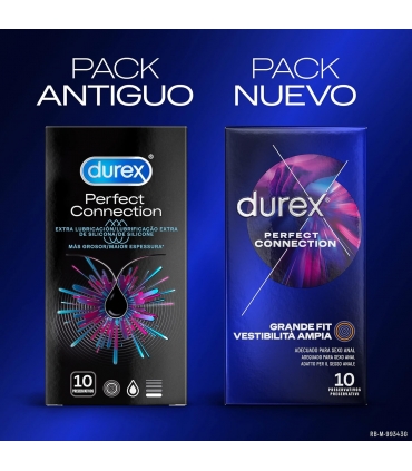 Condón Durex Perfect Connection 10 unidades nuevo y antiguo pack
