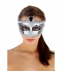 Máscara Nozze di Figaro Plata - Máscara Veneciana Semiflexible con Tiras de Raso Ajustables