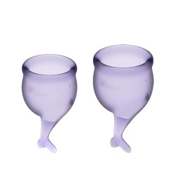 Copa Menstrual Satisfyer Feel Secure Color Lila dos uds.