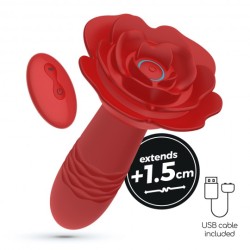Rosa del Placer con Vibración y Empuje Romeo