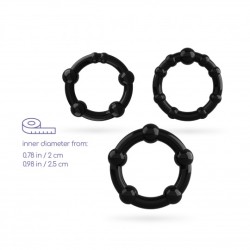 Conjunto de Anillos Triple Bead Crushious Maximiza el Placer Al límite