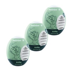 Satisfyer Pack de 3 Masturbator Egg Riffle