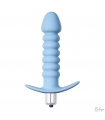 Plug Anal Vibrador de Silicona Twisted Azul – Placer y estimulación avanzada.