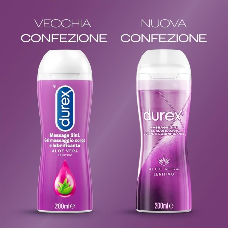 Durex Masaje 2 en 1 Lubricante Aloe Vera 200ml.