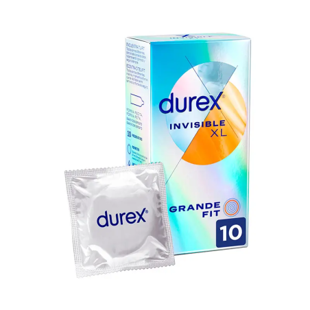 Durex Invisible XL 10 preservativos extra lubricados de silicona