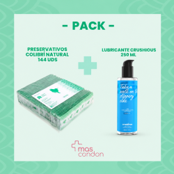 Oferta de 144 preservativos Colibrí Natural y lubricante íntimo Crushious