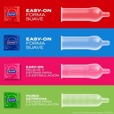 Pack Durex Surprise Mix 40 preservativos surtidos de látex natural