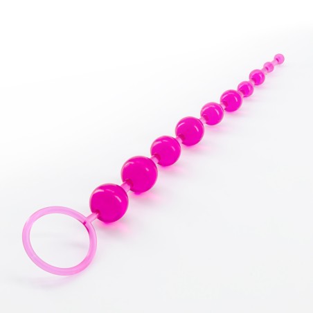 Cadena de 10 bolas anales Crushious de caucho suave y flexible